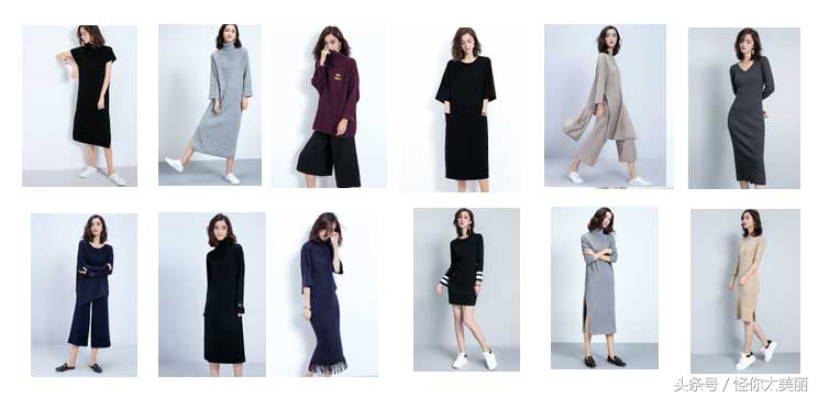 一条针织裙让你时髦整个秋冬,春季长款针织裙穿搭