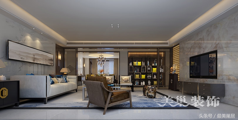 郑州别墅复式装修效果图大全,208平米联排别墅装修现代简约风