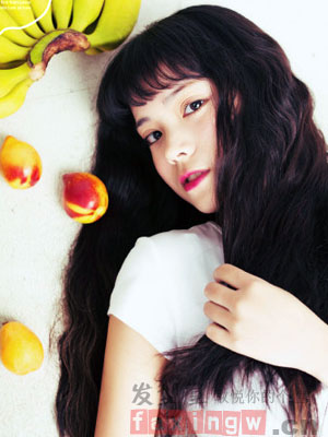 圆脸齐刘海女生适合的编发中长发,圆脸短卷发齐刘海怎么扎简单好看