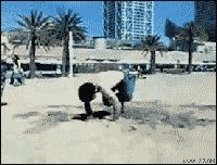 搞笑瑜伽球翻滚,瑜伽球搞笑