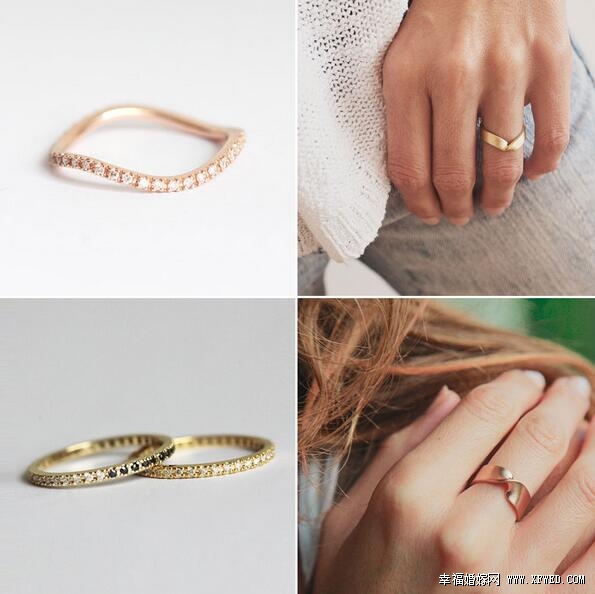 结婚金对戒简单款,简单大气的结婚对戒