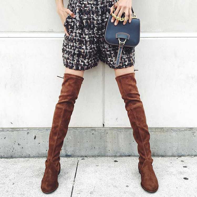 秋冬穿搭高级感长靴,冬日长靴穿搭大衣