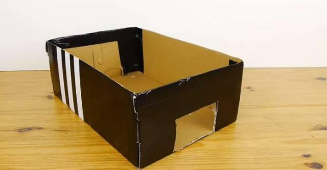 旧鞋盒变成足球机,旧鞋盒不要扔利用起来