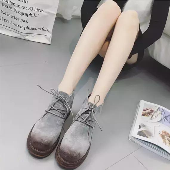 气质短靴英伦风马丁靴女,气质英伦侧双线洋气女短靴