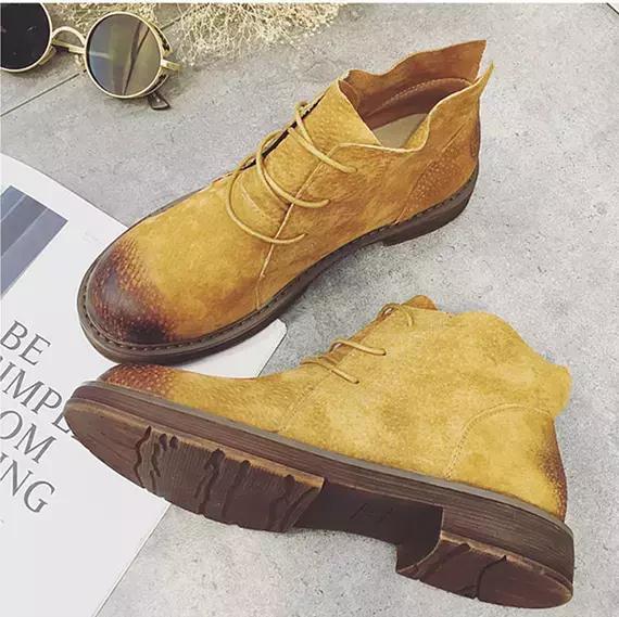 气质短靴英伦风马丁靴女,气质英伦侧双线洋气女短靴