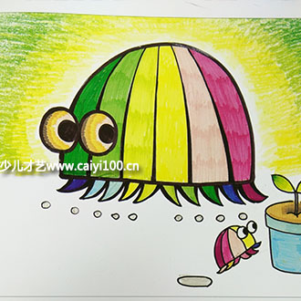 小学生儿童蜡笔画创意,儿童蜡笔创意画作品小班