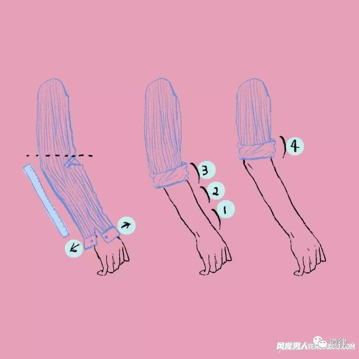 衬衫袖子怎么卷,衬衫怎么把袖子撸起来