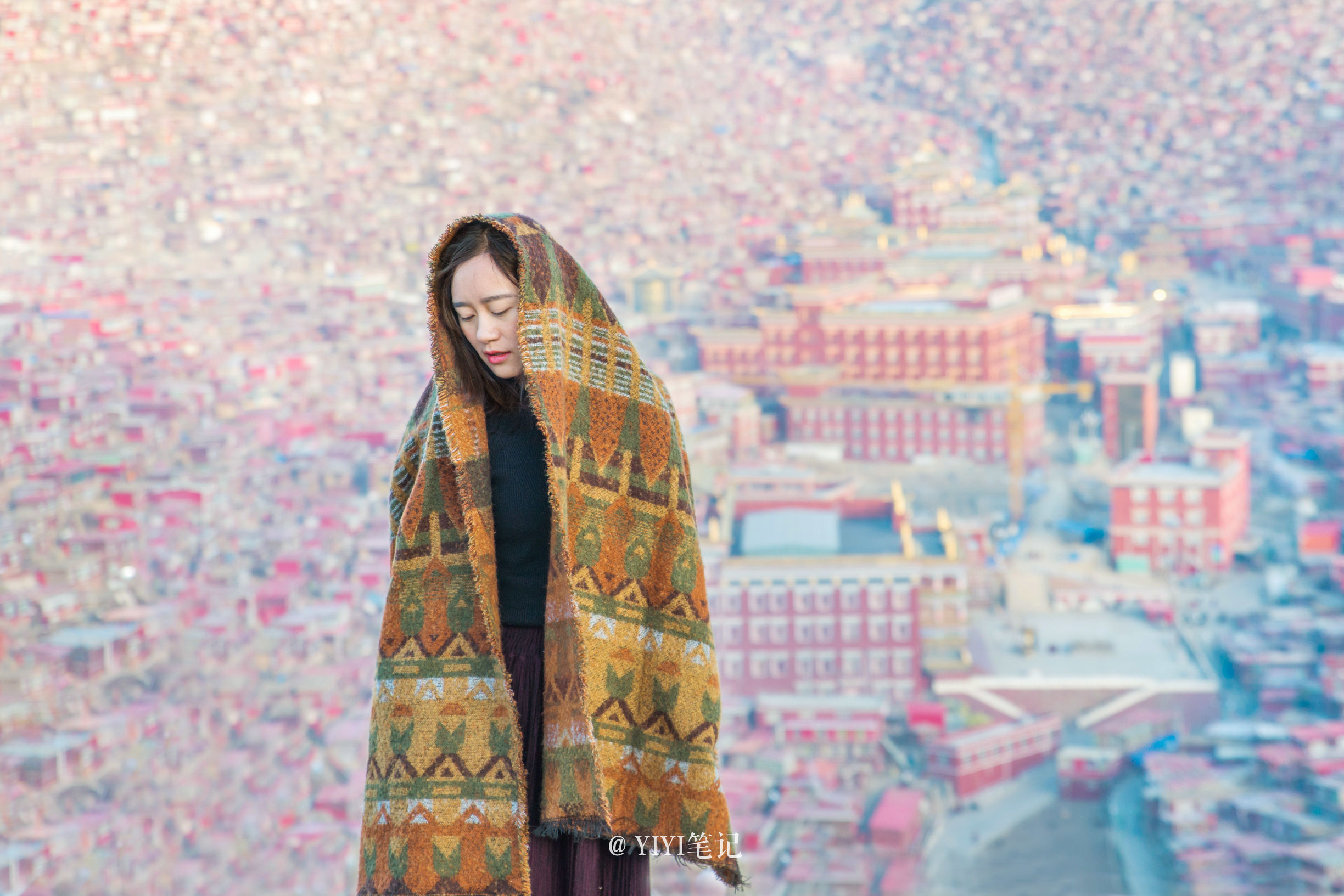 色达的冬天的美景,冬天的色达