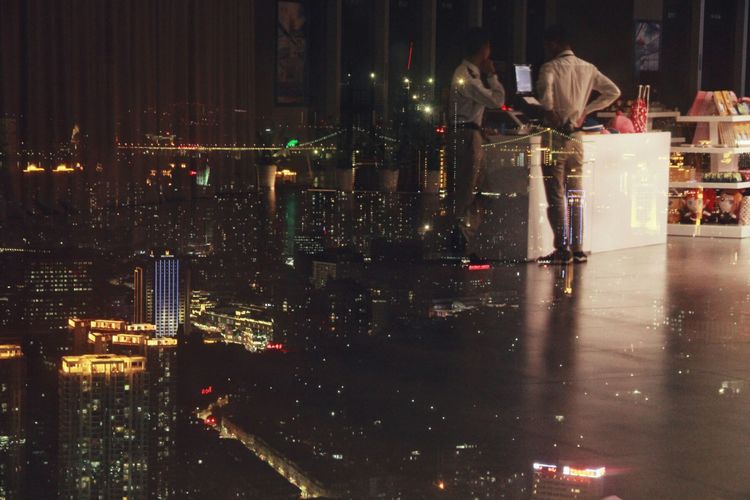 云上厦门看厦门夜景,海上看厦门