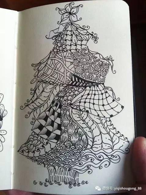 自己画圣诞卡片,圣诞节手工缠绕画