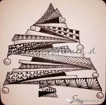 自己画圣诞卡片,圣诞节手工缠绕画