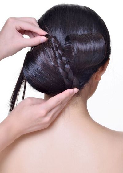 超长头发韩式盘发新娘,韩式盘发新娘2018