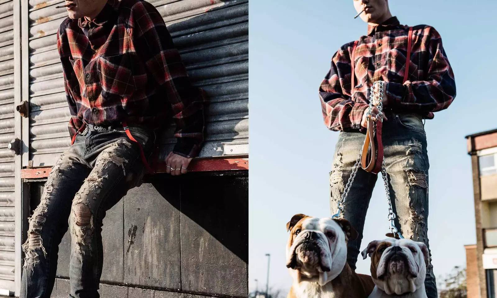 高街潮牌牛仔破洞外套,潮牌高街风字母印花破洞卫衣男女