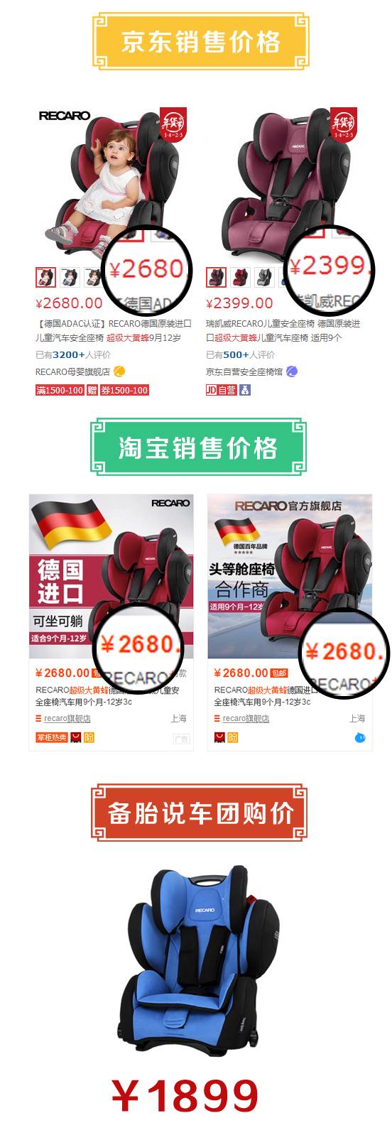 「全球销量冠军」二胎、7座车首选，明星都在用，全球100万家庭在用，100%德国原装进口，9个月-12岁，RECARO超级大黄蜂