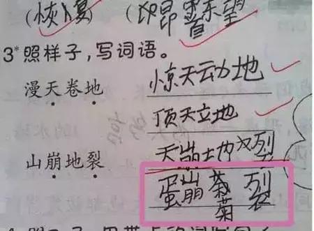 小学生试卷奇葩答案千奇百怪,小学生考试试卷奇葩答案