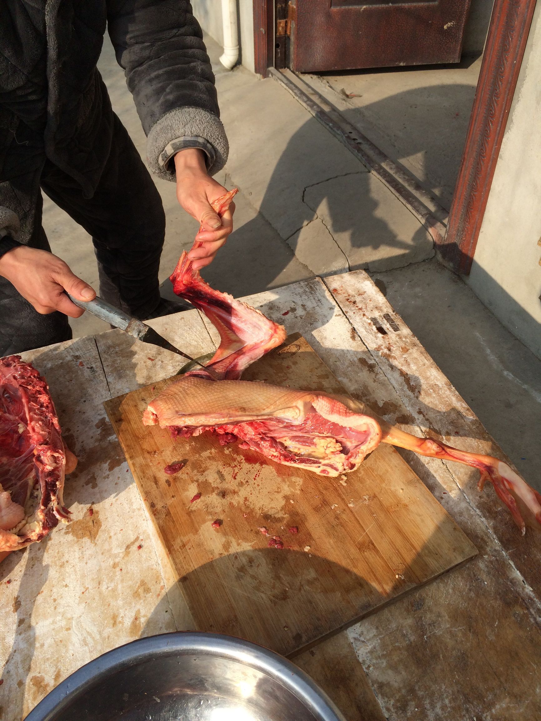 东北农村杀大鹅,农村里杀大鹅