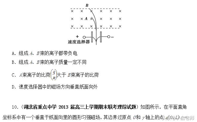 高中物理粒子在磁场运动专题解析,高中物理磁场对运动电荷的作用力