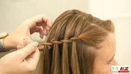 瀑布编发详细教程,瀑布的编发教程图解