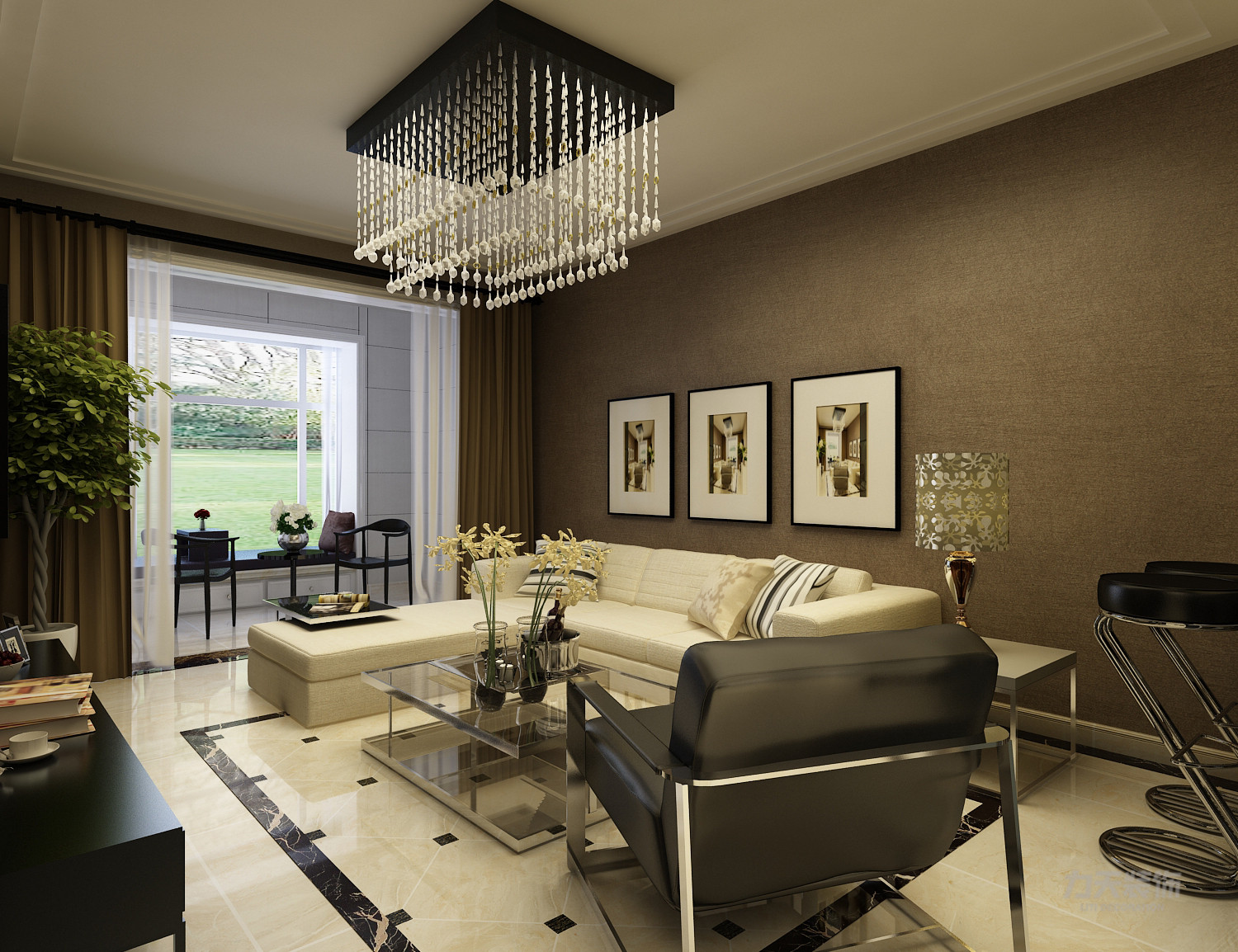 石家庄奥北公元顶楼带露台的房子,石家庄奥北公元三室装修效果133平