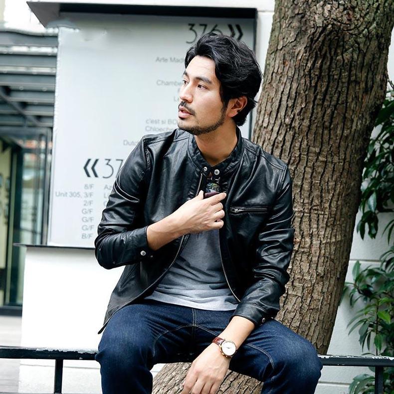 帅帅气气的机车风小皮衣,机车潮流皮衣男款痞帅高级感