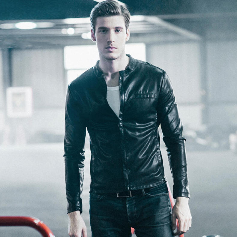 帅帅气气的机车风小皮衣,机车潮流皮衣男款痞帅高级感