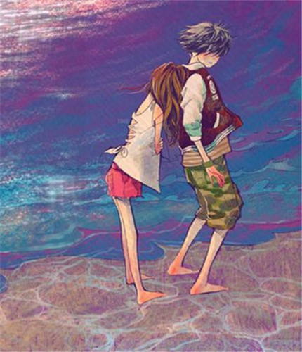 唯美的黑白浪漫海边情侣图片,情侣手牵手图片大全唯美伤感