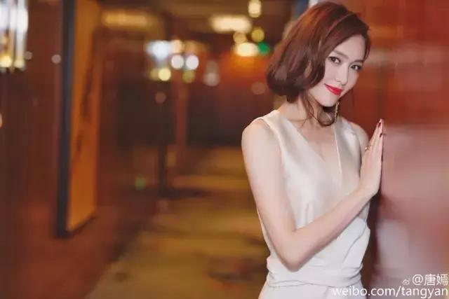 唐嫣怎么解决高额头,唐嫣遮发际线发型