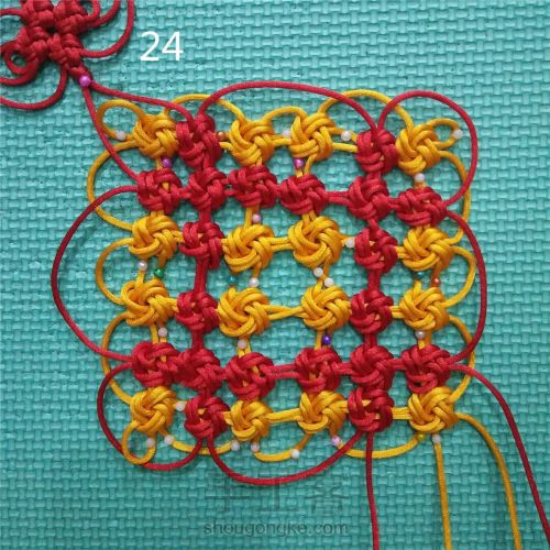 幻彩绳结编织,手绳编织平结双色