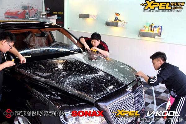 宾利添越车衣施工视频,宾利添越装贴xpel隐形车衣