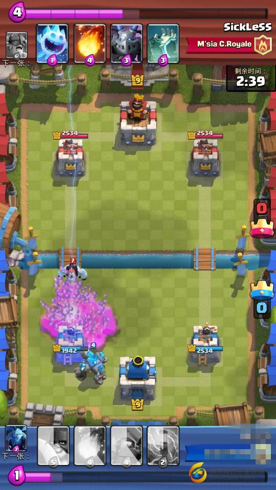 复仇滚木和电击法术,电击法术和大雪球