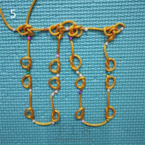 幻彩绳结编织,手绳编织平结双色