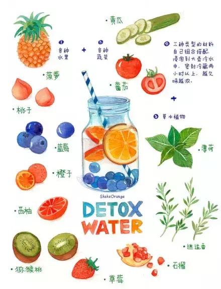聊一聊消暑饮品,detoxwater排毒水