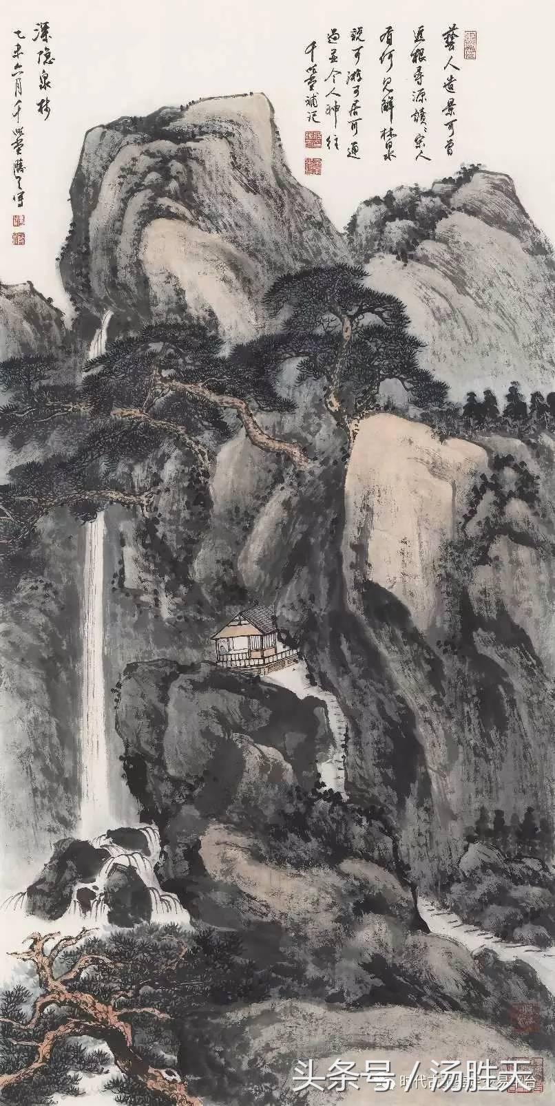 汤胜天人物画欣赏,汤胜天书画