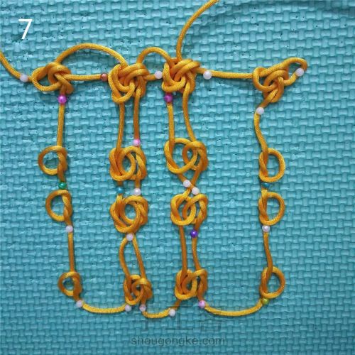 幻彩绳结编织,手绳编织平结双色