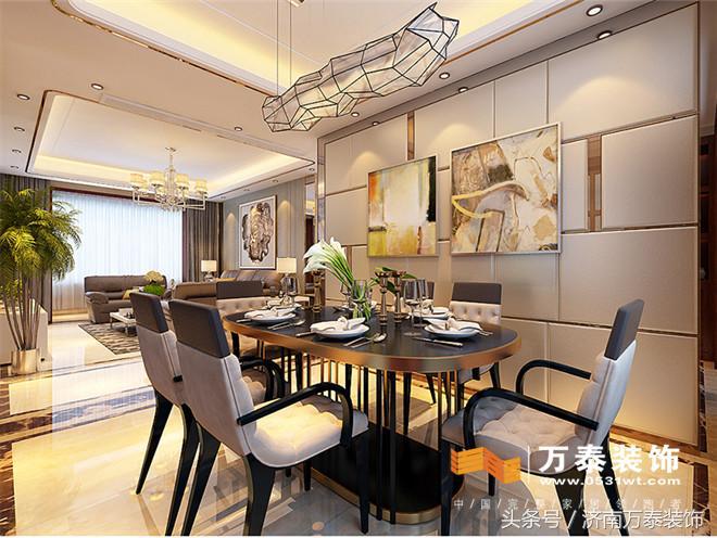 济南财富中心装修设计,120平装修风格现代简约济南