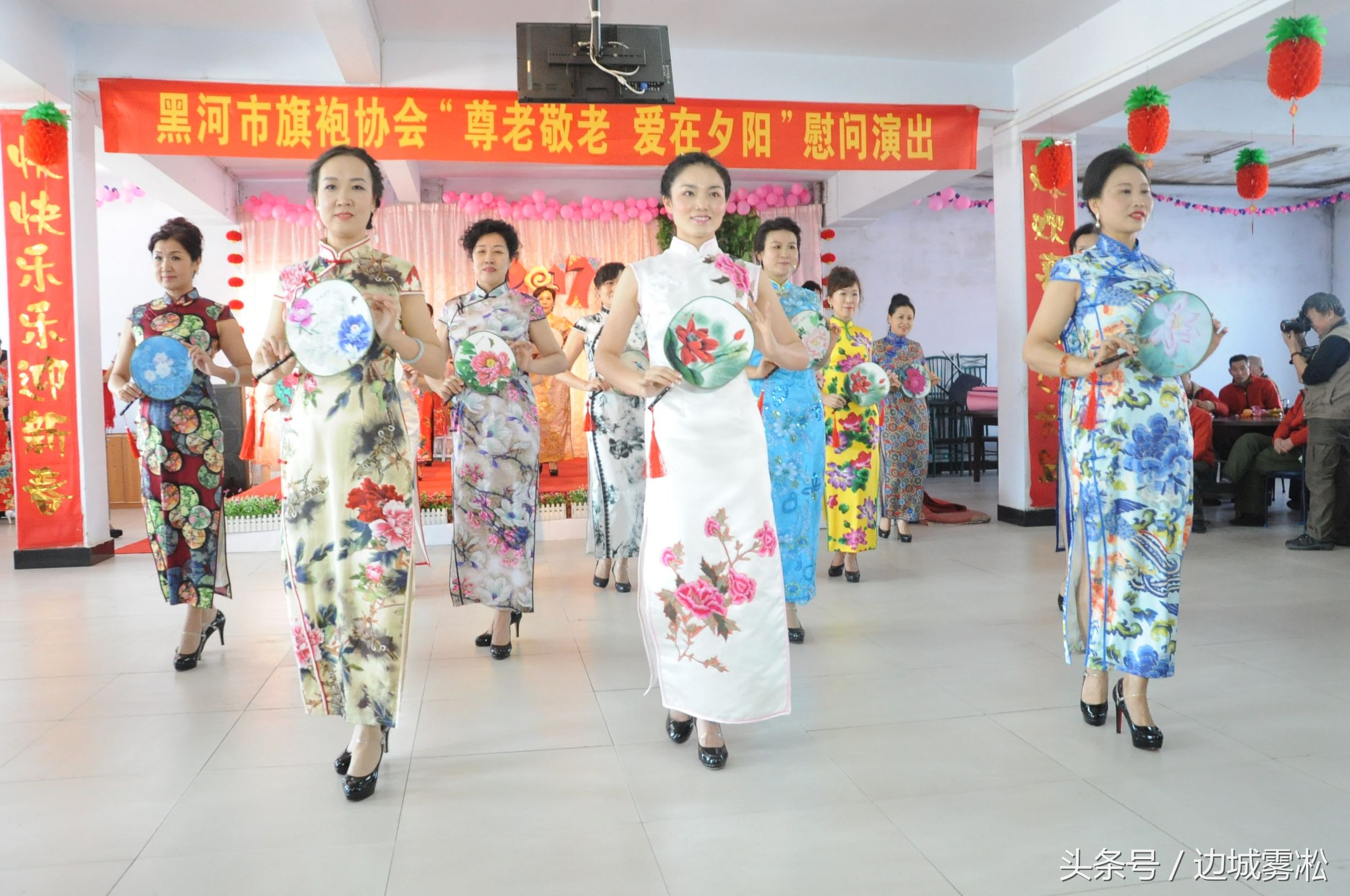 黑河市旗袍协会春节晚会,北安市旗袍协会三周年开场秀