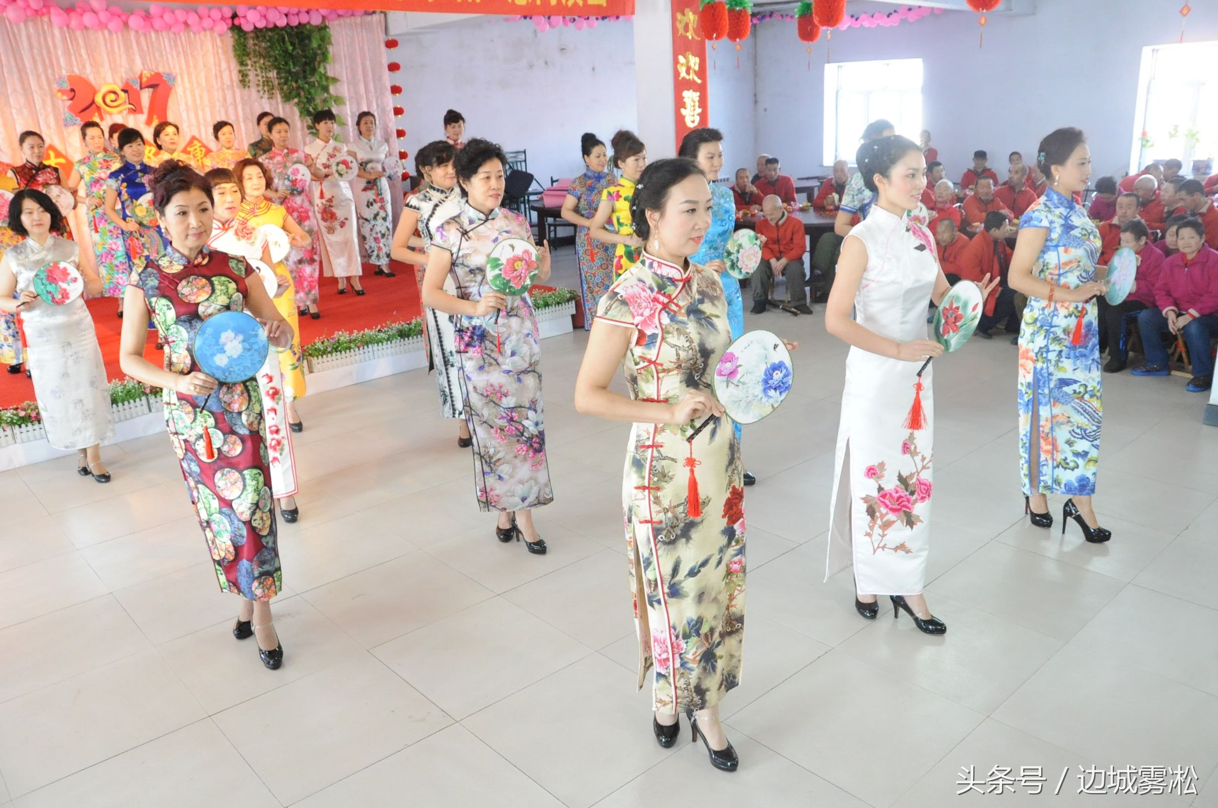 黑河市旗袍协会春节晚会,北安市旗袍协会三周年开场秀