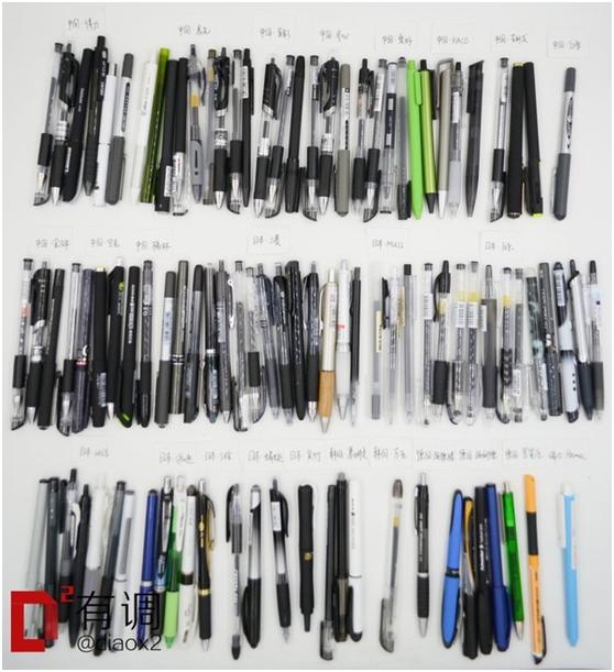 市面上常见的100款中性笔测评-3元国货当仁不让！