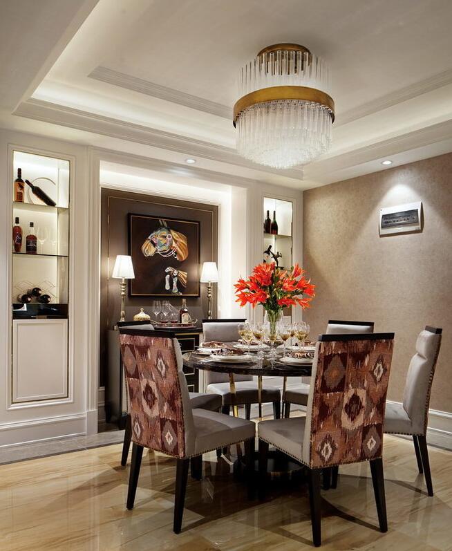 东莞格栏名筑170平新古典四室两厅样板间装修案例