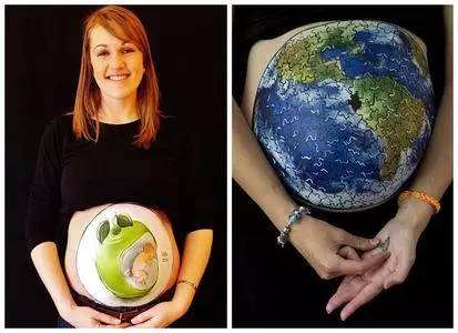 孕妇肚子彩绘方法,孕肚绘画