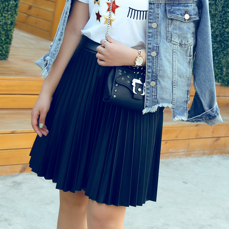 皮裤裙百搭气质深棕色,皮裤裙超级显瘦