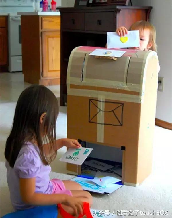 户外纸箱玩具自制多种玩法,疫情期间纸箱玩法