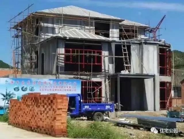 农村自建房轻钢小别墅建造全过程,农村钢结构自建房1层别墅