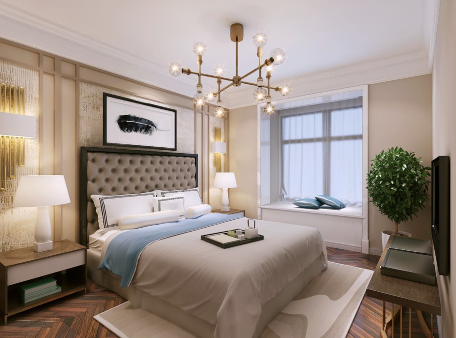 百旺杏林湾250平现代简约风格效果图设计