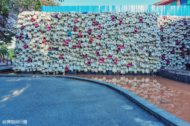 佛山石湾公园马桶瀑布,全球最大的人工马桶瀑布