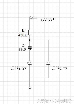 三个led灯循环闪烁电路原理,夜间闪烁提示灯电路