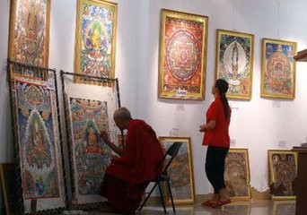 唐卡藏传文化作品,唐卡艺术文化视频