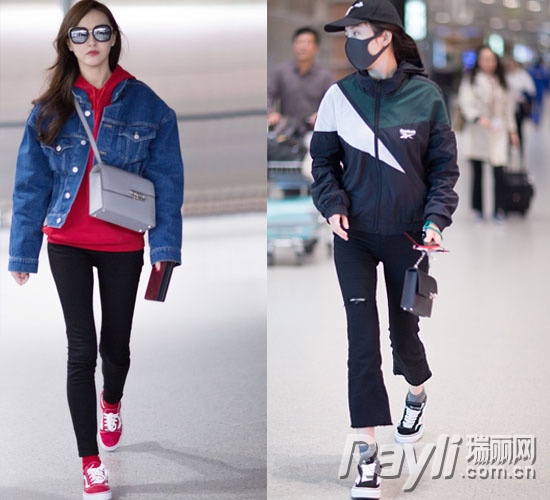 杨幂和唐嫣穿西装,唐嫣背过的这些时髦大牌包包