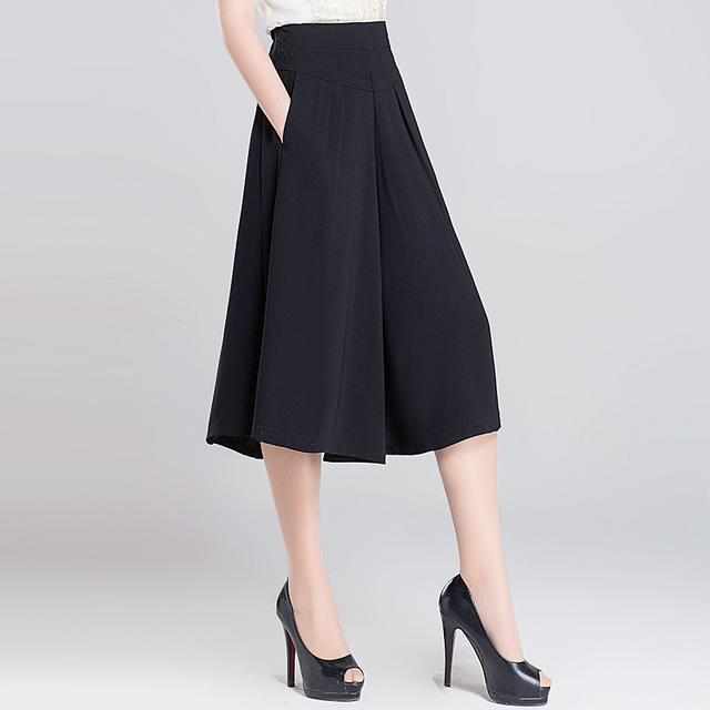 长款裙裤怎么搭配更时尚夏,超宽阔腿裙裤怎么搭配