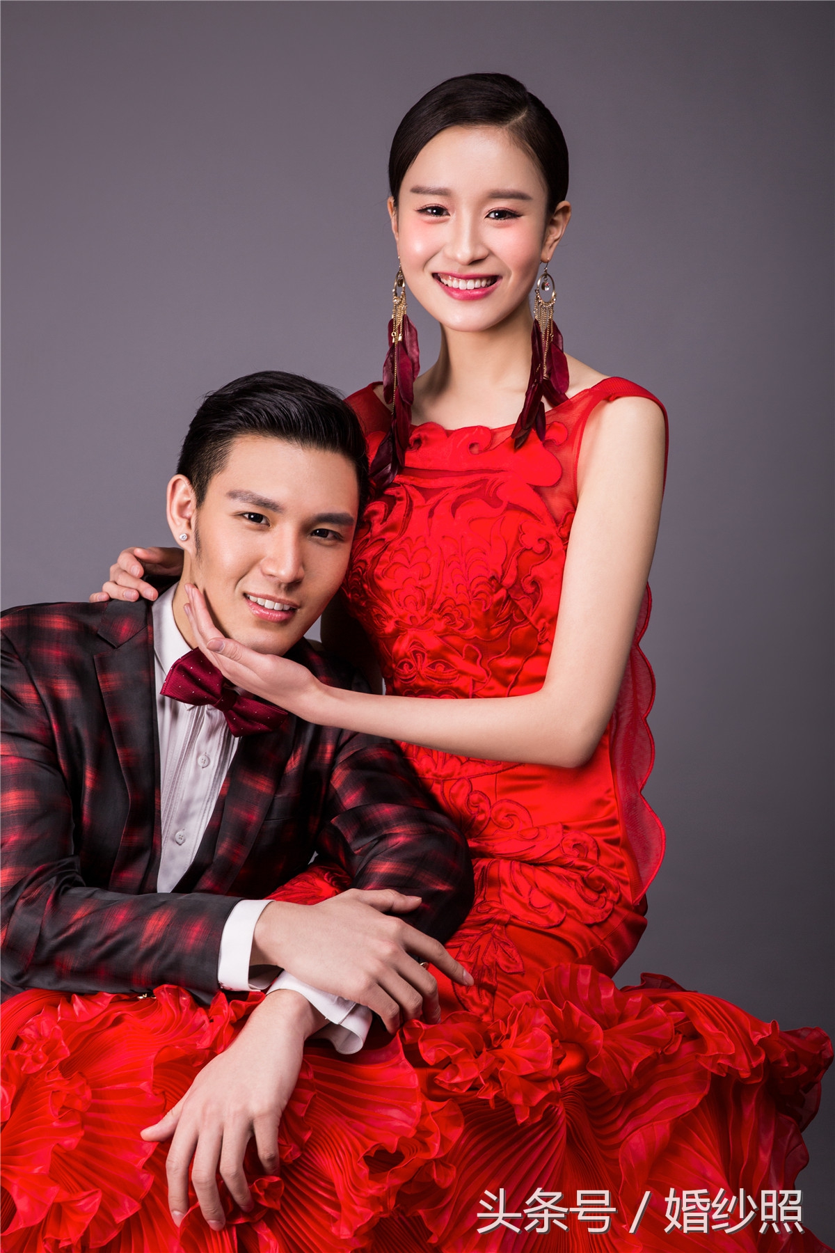 东方韵味婚纱照紫旗袍,婚纱照安漫风